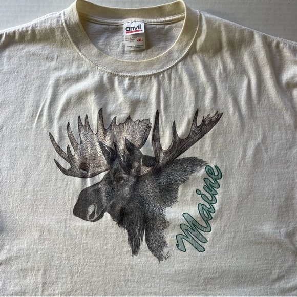 90s Moose Nature Woodland Animal Antlers Maine Shirt size Extra Large - Picture 2 of 14
